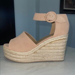 New! ✨ Women's Tan Suede Wedge Sandals- Size 10